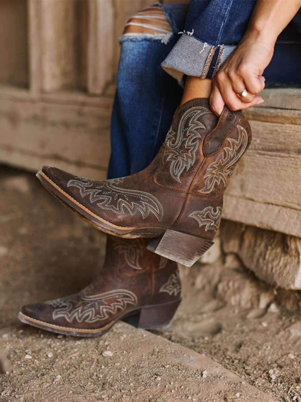 Durango® Women's Shyloh Pony Boot - Color: Driftwood - Size: 8
